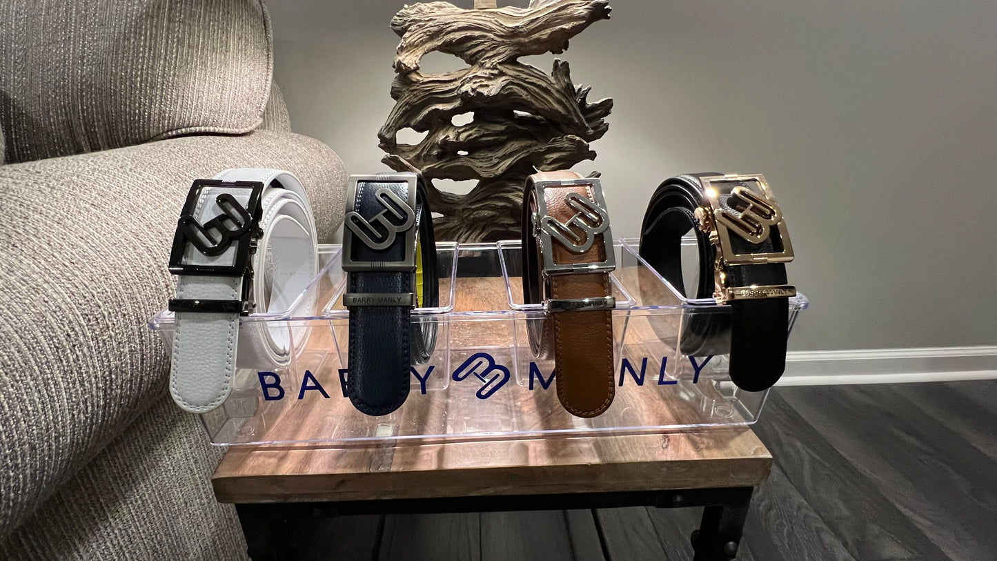 Barry Manly Auto Locking Leather Belts