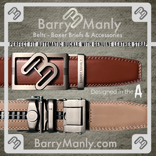 Polished Belt with Brown leather strap