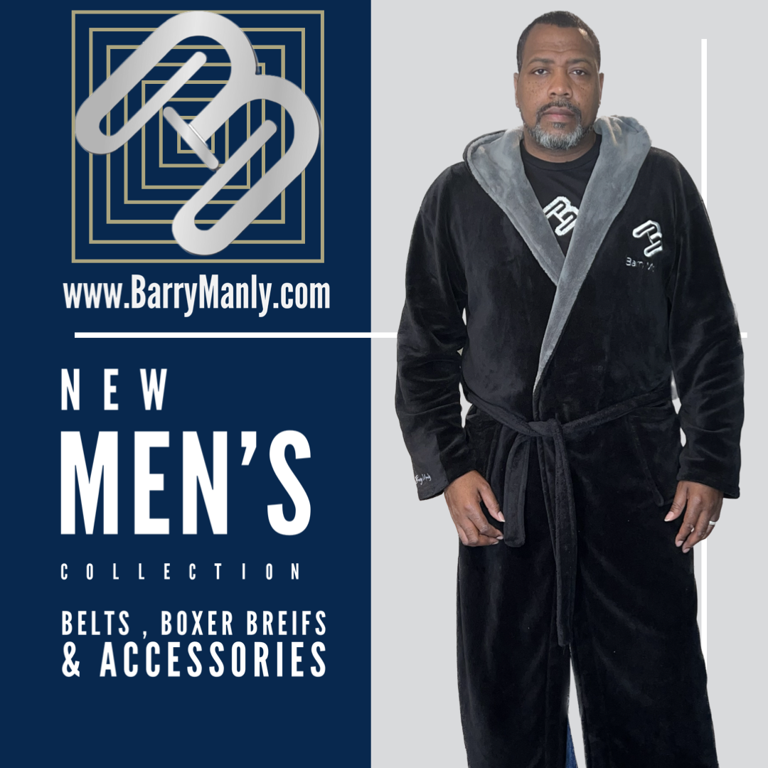 Barry Manly Embroidered Hooded Bath Robe