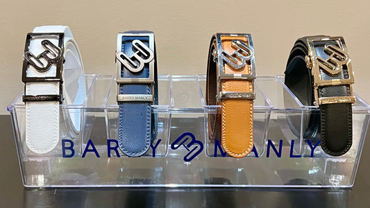 Barry Manly Auto Locking Leather Belts