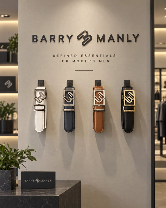 Barry Manly Auto Locking Leather Belts