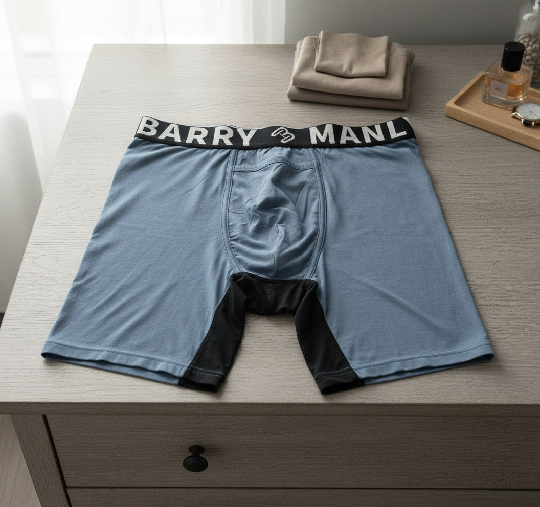 Barry Manly Blay Boxer Briefs - Blue Gray Edition