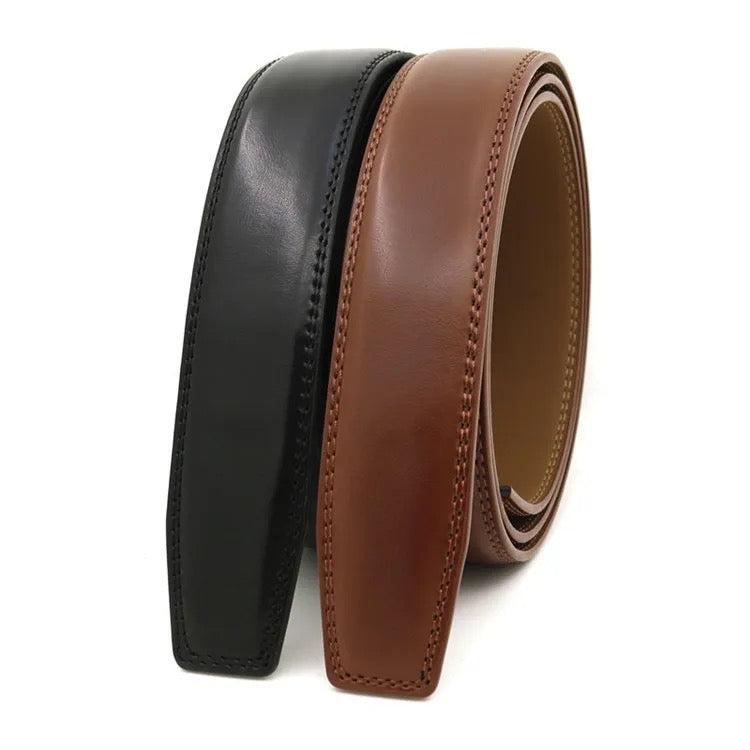 Men's Cosy Installation Belt Automatic Lock Buckle Leather