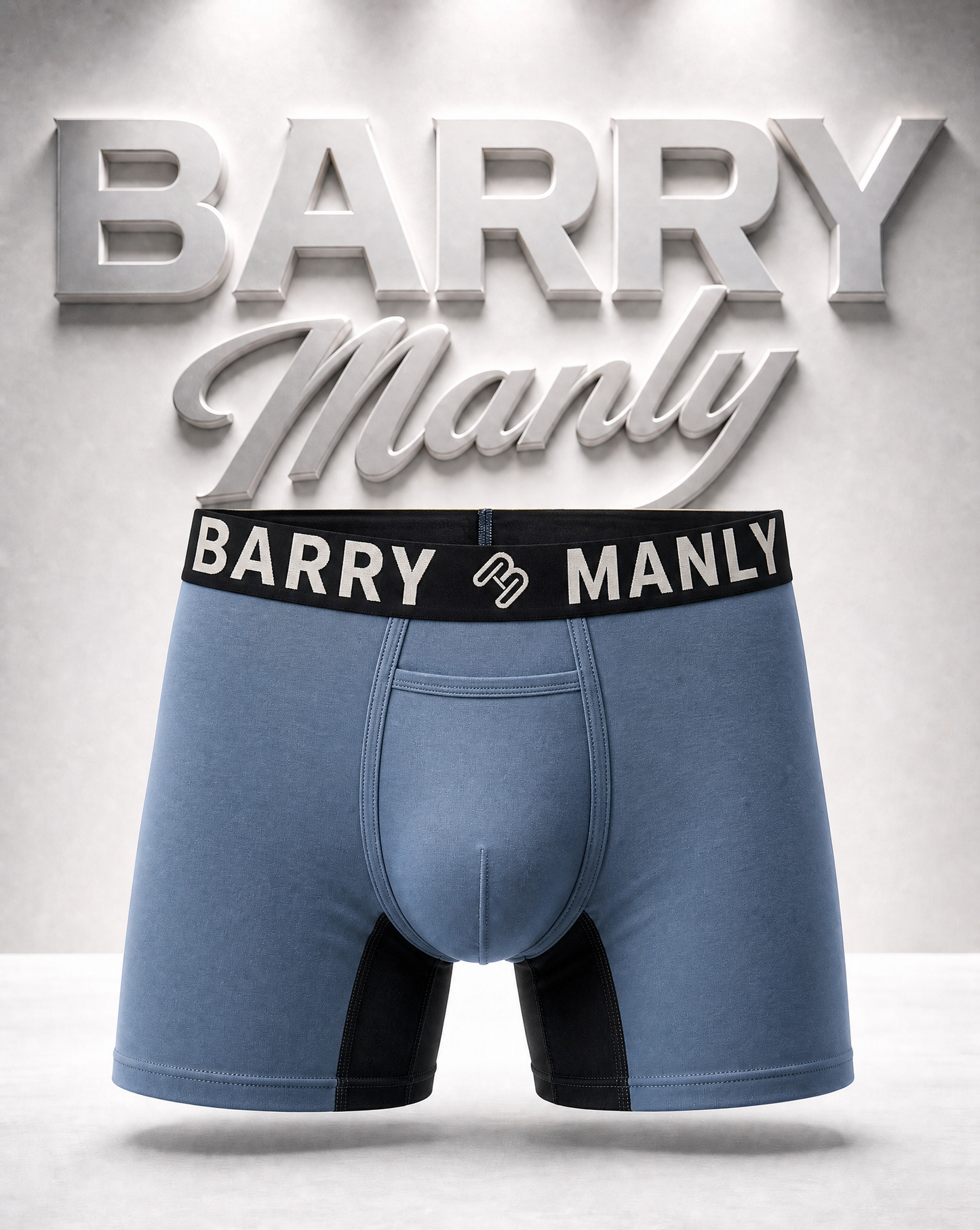 Barry Manly Blay Boxer Briefs - Blue Gray Edition